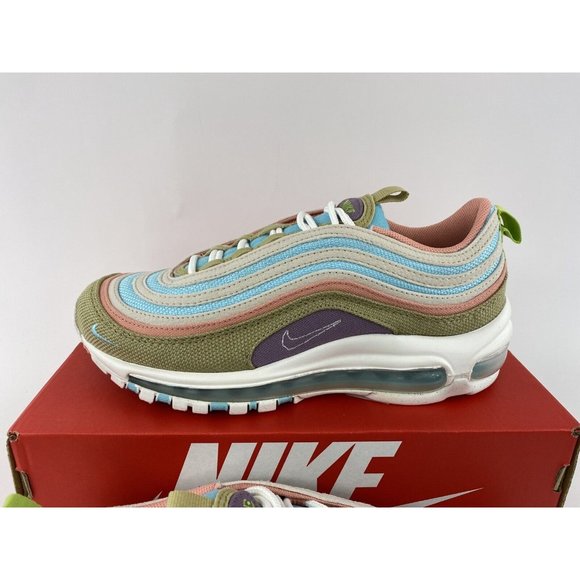 Nike Air Max 97 SE Sun Club Womens Sneakers Shoes Blue White Pink Tan DQ4126 400 - Picture 5 of 12